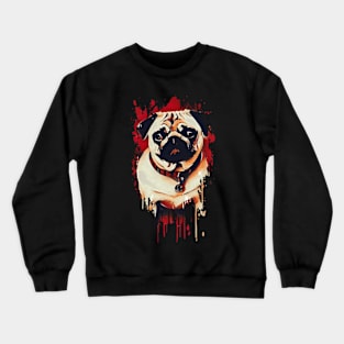 Chinese Pug Dog Tie Dye art Crewneck Sweatshirt